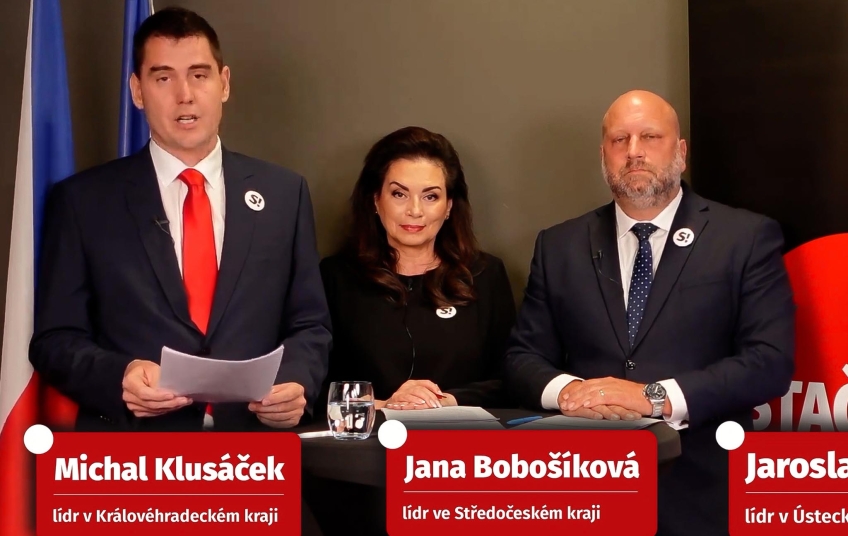 Tisková konference hnutí Stačilo: Energetika a důchody