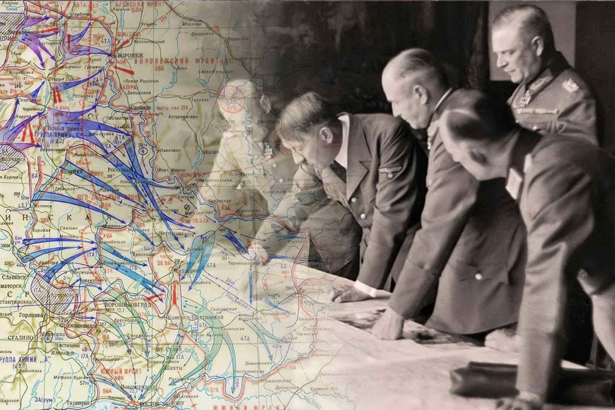 Operace Barbarossa – Hitler a generálové při plánování invaze do Sovětského svazu nad vojenskou mapou