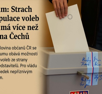 Průzkum: Strach z manipulace voleb vládou má více než polovina Čechů