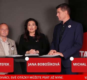Tisková konference hnutí Stačilo! o zahraniční politice a volbách