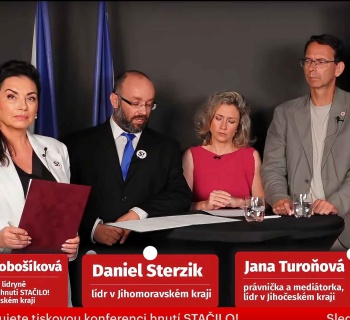 Tisková konference hnutí STAČILO! k migraci, obraně a SOCDEM
