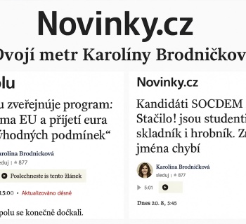 Dvojí metr Karolíny Brodníčkové: SPOLU vize, Stačilo! chaos
