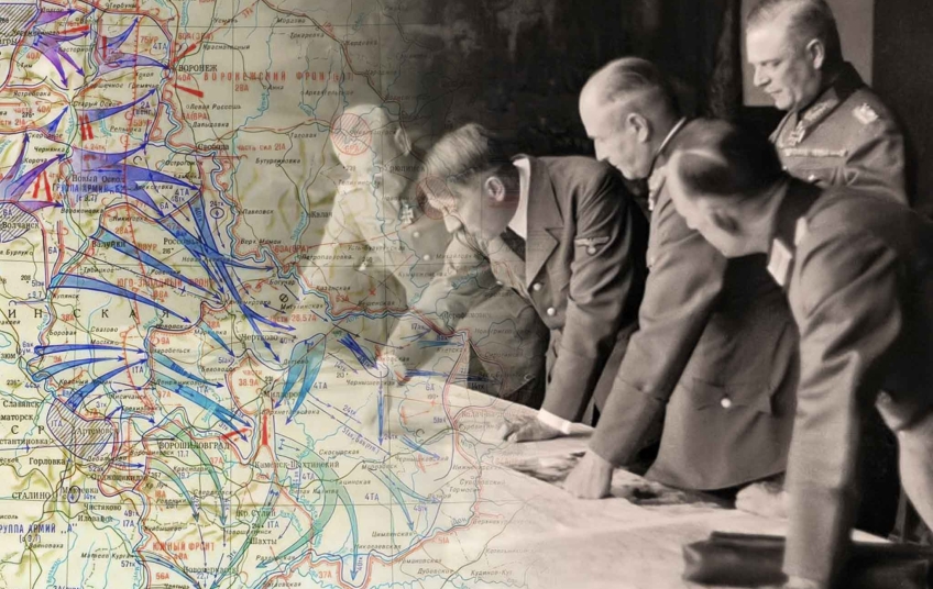 Operace Barbarossa – Hitler a generálové při plánování invaze do Sovětského svazu nad vojenskou mapou
