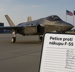 Petice proti nákupu F-35 před americkým bojovým letounem na letišti