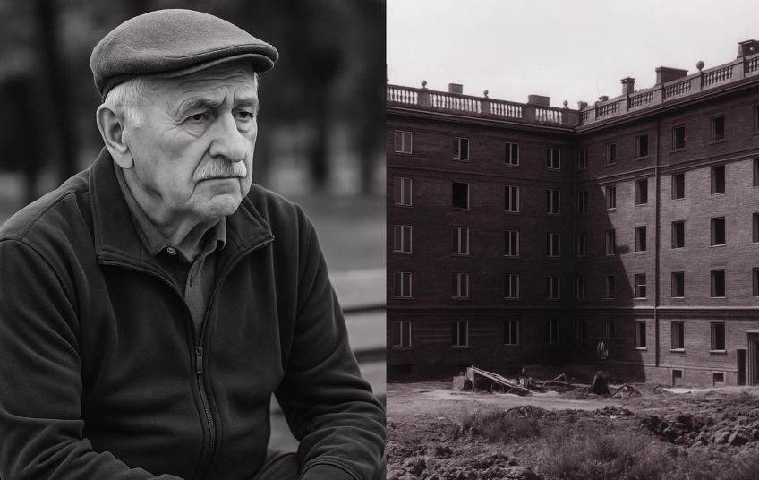 Příběh jednoho důchodce – pohled na staršího muže a historickou stavbu bytových domů v Ostravě jako symbol proměny života.