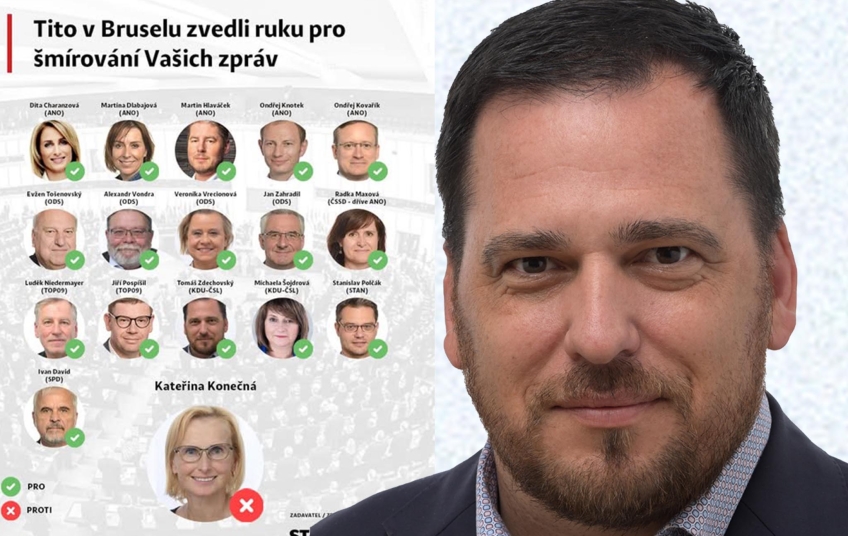 Tomáš Zdechovský a Chat Control – hlasování europoslanců, jediná Kateřina Konečná proti