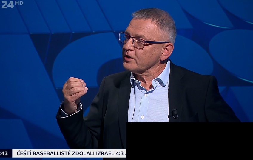 „Lubomír Zaorálek během předvolební debaty ČT o zahraniční politice